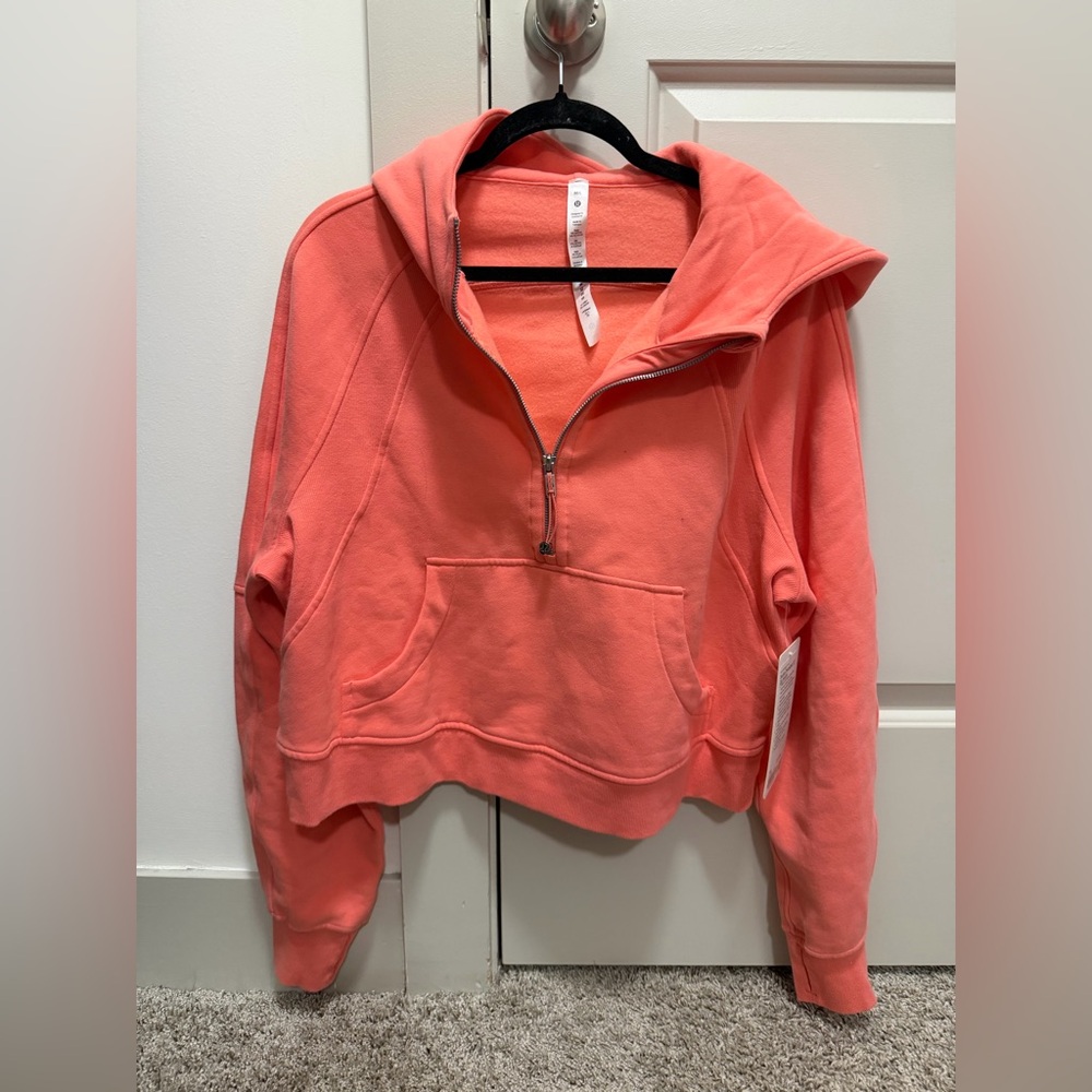 Lulu Lemon M/L Pink Scuba Oversized 1/2 Zip Hoodie. 💕⚡️